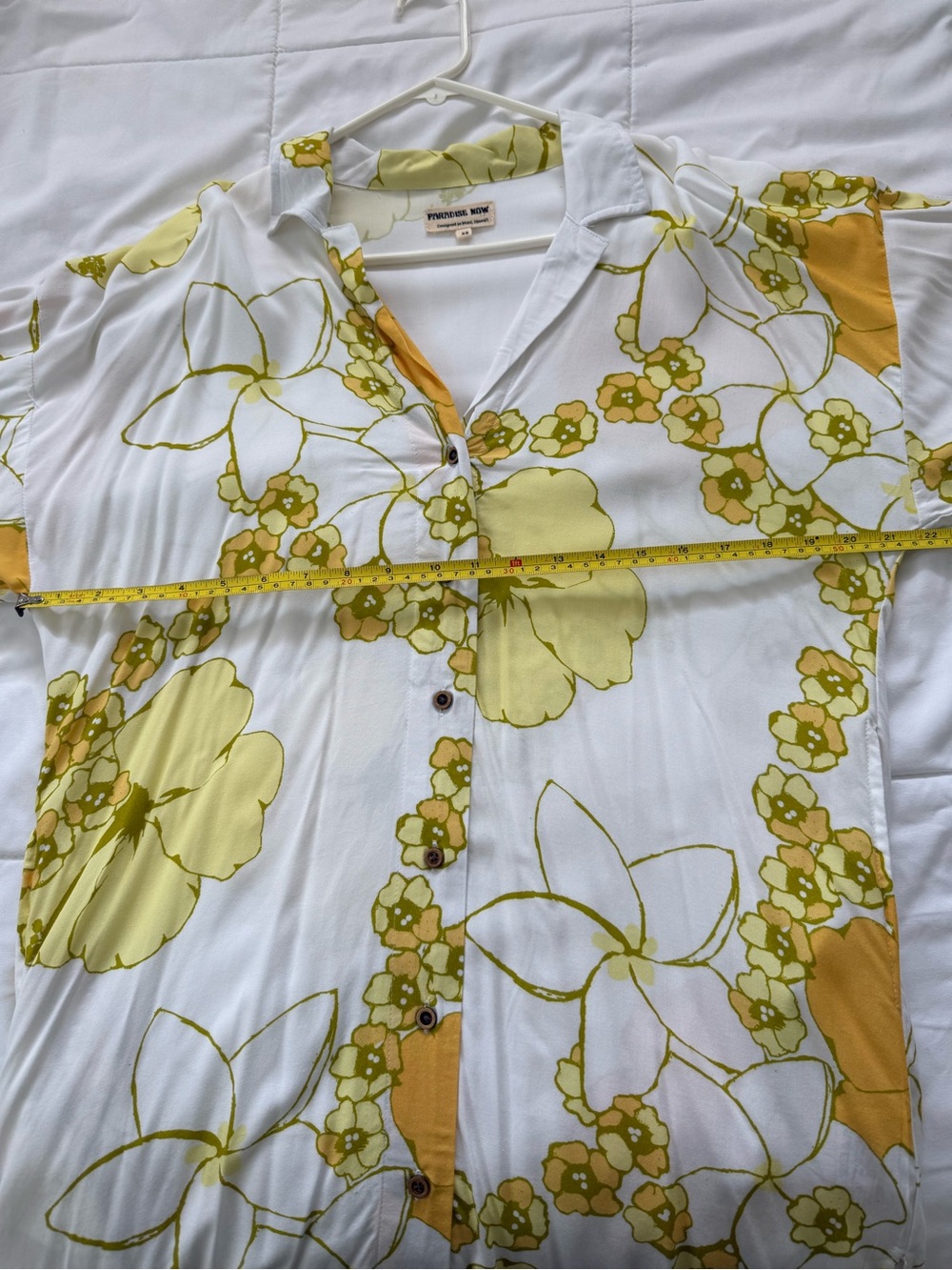 Paradise Now Hawaii XS Vintage Plumeria Button Down Maxi Dress NWOT - Picture 7 of 7